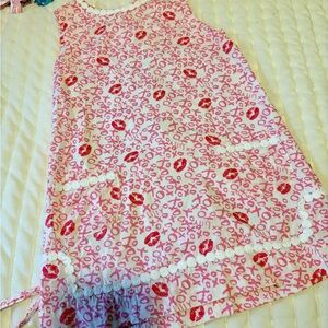 Lilly Pulitzer Red and White Sleeveless Sundress